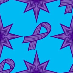 Breast cancer month seamless pink ribbon day mammogram pattern for medical accessories and medicine textiles