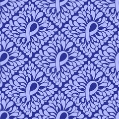 Breast cancer month seamless pink ribbon day mammogram pattern for medical accessories and medicine textiles