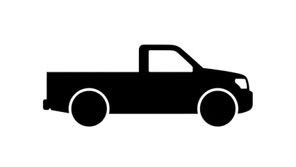 Obraz premium Pickup truck silhouette vector illustration
