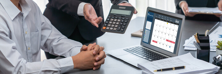 Calendar on computer software application for brisk schedule planning for personal organizer and...