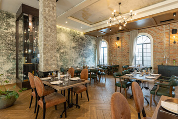 Sleek new restaurant interior featuring contemporary design