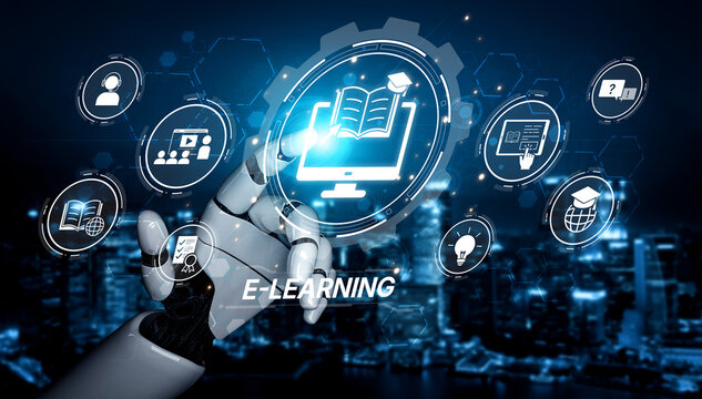 AI transforms online education with smart learning platforms, flexible access, and virtual tools to improve digital learning experiences. Artificial intelligence spline - Powered by Adobe