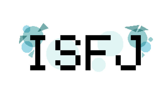 MBTI 16 personalities types test, ISFJ text typography