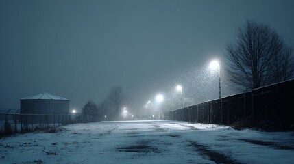 Landschaft, nachts, Lichter, unheimlich, Wallpaper