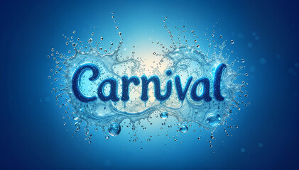 Carnival title text made of water