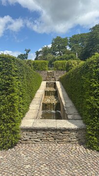 waterfall/stairway in gardens