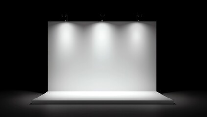 3d render 2x3 backdrop with light. Realistic mockup