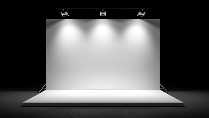 3d render 2x3 backdrop with light. Realistic mockup