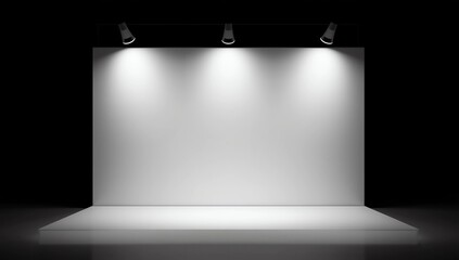 3d render 2x3 backdrop with light. Realistic mockup