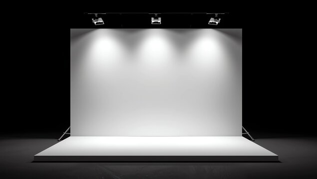 3d render 2x3 backdrop with light. Realistic mockup