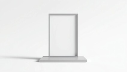 Mock up. Blank billboard, public information board 