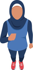 Obraz premium running woman vector illustration