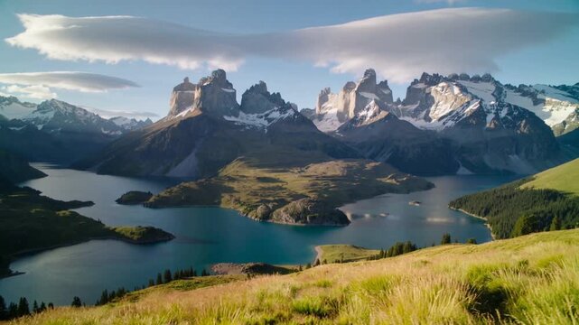 Torres del Paine Mountains and Lakes, Patagonia Chile