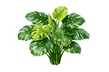 Monstera deliciosa plant showcasing its vibrant green, deeply lobed and split leaves, ideal for adding a natural accent