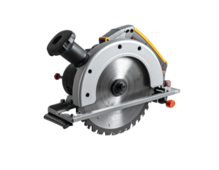 Circular saw tool isolated on transparent background for construction projects