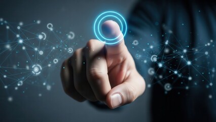 Index finger pointing gesture representing instruction and tutorial visual concept