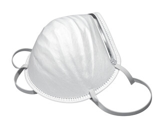 Protective mask isolated on transparent background healthcare concept