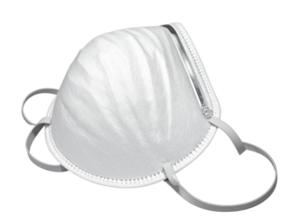 Protective mask isolated on transparent background healthcare concept