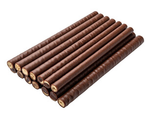 Wooden block structure graphic element on transparent background