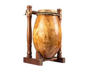 Wooden musical instrument isolated on transparent background