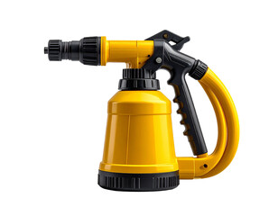 Yellow spray bottle tool on transparent background