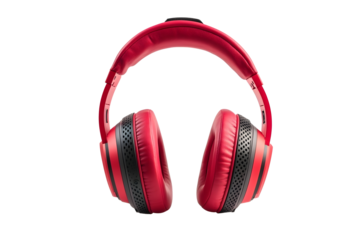 Red gaming headset isolated on white