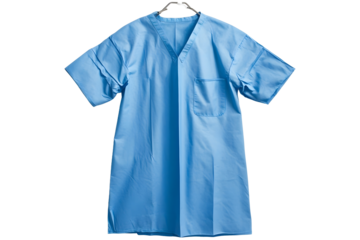 Hospital gown isolated medical support equipment on white background Clipping path included