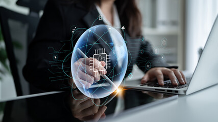 A global quantum computing network for the future of communication and data processing. A worldwide system powered by quantum technology and AI. Motif