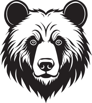 Bear Mascot Face Illustration
