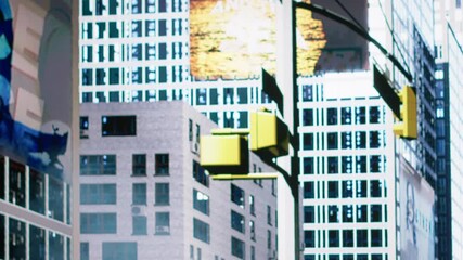 Multicultural group of pedestrians walking with steady motion through the cityscape showing urban crowd diversity, routine commute and the natural action of modern city life. Camera B.