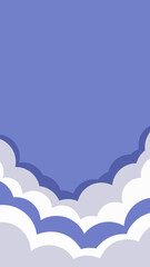 Illustration of Blue Sky and White Clouds