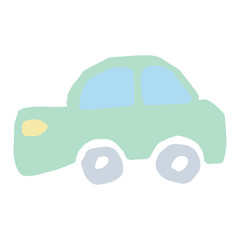 ふんわりパステル くるまのイラスト素材｜Pastel Car Illustration for Kids