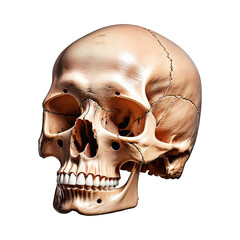 Obraz premium Human skull on transparent background PNG 