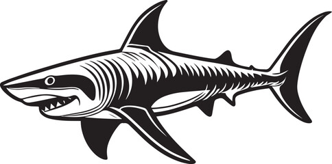 Fototapeta premium Great White Shark Illustration