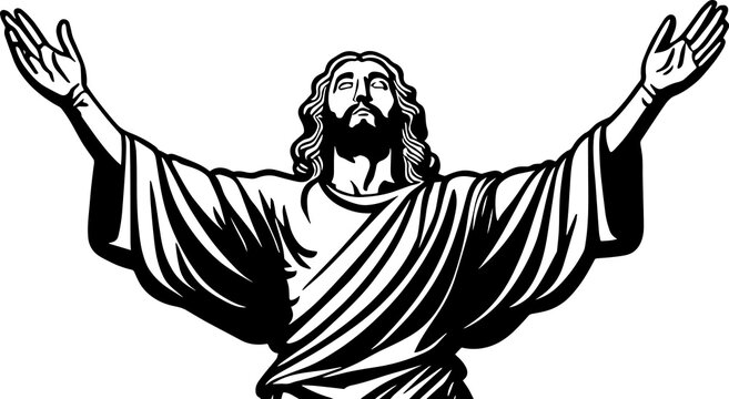 Jesus Christ Vector Illustration Icon