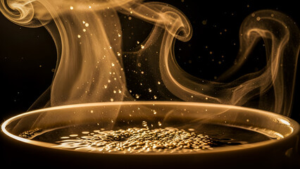 Coffee Steam Macro Shot