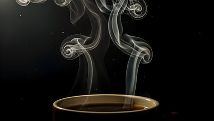 Coffee Steam Macro Shot