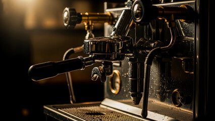 Dark Moody Caf&eacute; Coffee Scene