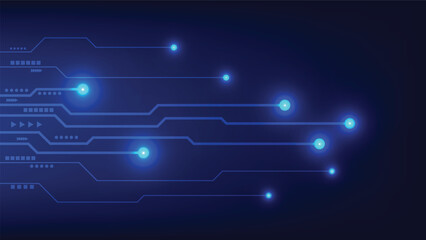 abstract technology background. futuristic circuit board on blue background