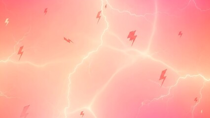 Vibrant pink background with red sparks.