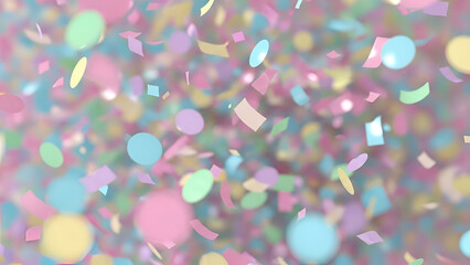 Pastel confetti explosion background for celebrations and festive occasions