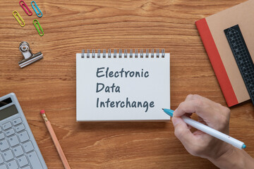 There is sticky note with the word Electronic Data Interchange. It is as an eye-catching image.