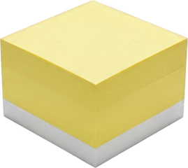 Yellow sticky notes for reminders and productivity at desk