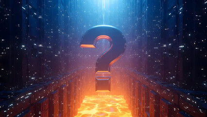 Ilustrasi Tanda Tanya Besar Di Lorong Cahaya