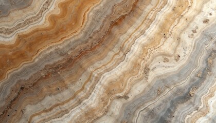 Abstract layered natural stone texture. Earthy tones pattern resembles marble. Design perfect for background wallpaper, interior design projects. Organic flowing lines create visual interest. Ideal