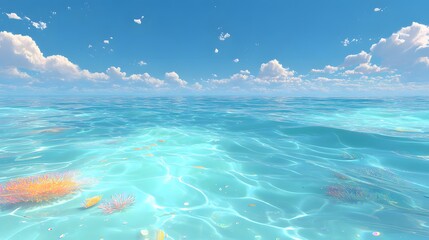 Frutiger Aero style background, generation AI 