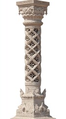 Ornate Stone Carved Pillar
