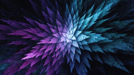 Fototapeta premium Vibrant abstract explosion in shades of blue and purple hues.