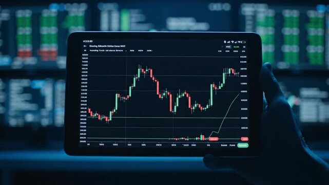 Ai generated trading analysis financial insights from market data digital environment interactive dashboard