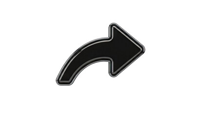 Black glossy share arrow icon